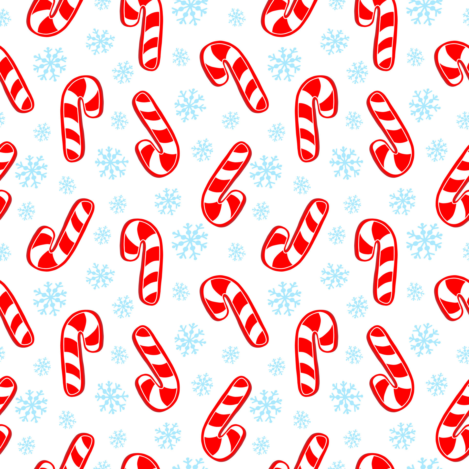 Christmas season seamless pattern with red candy and snowflakes ...
