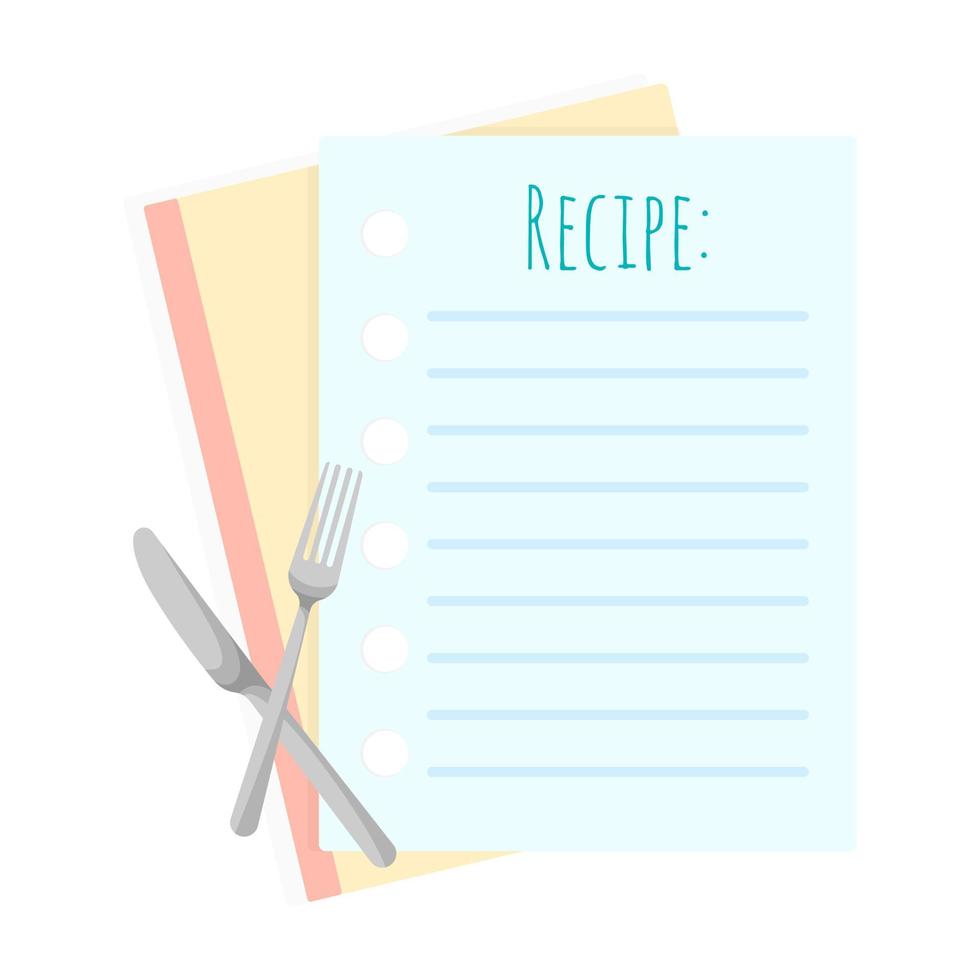 Restaurant cafe menu, recipe template design. Cooking concept. vector