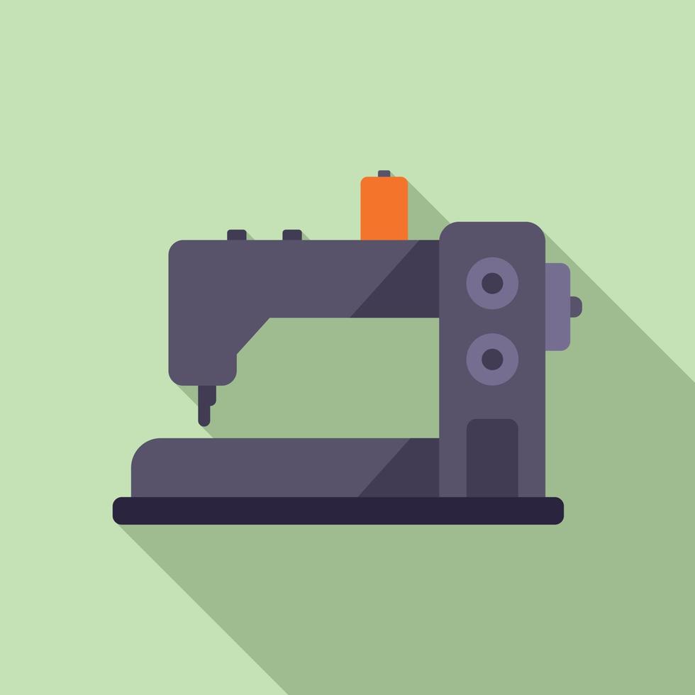 Sewing machine icon flat vector. Cloth cycle vector