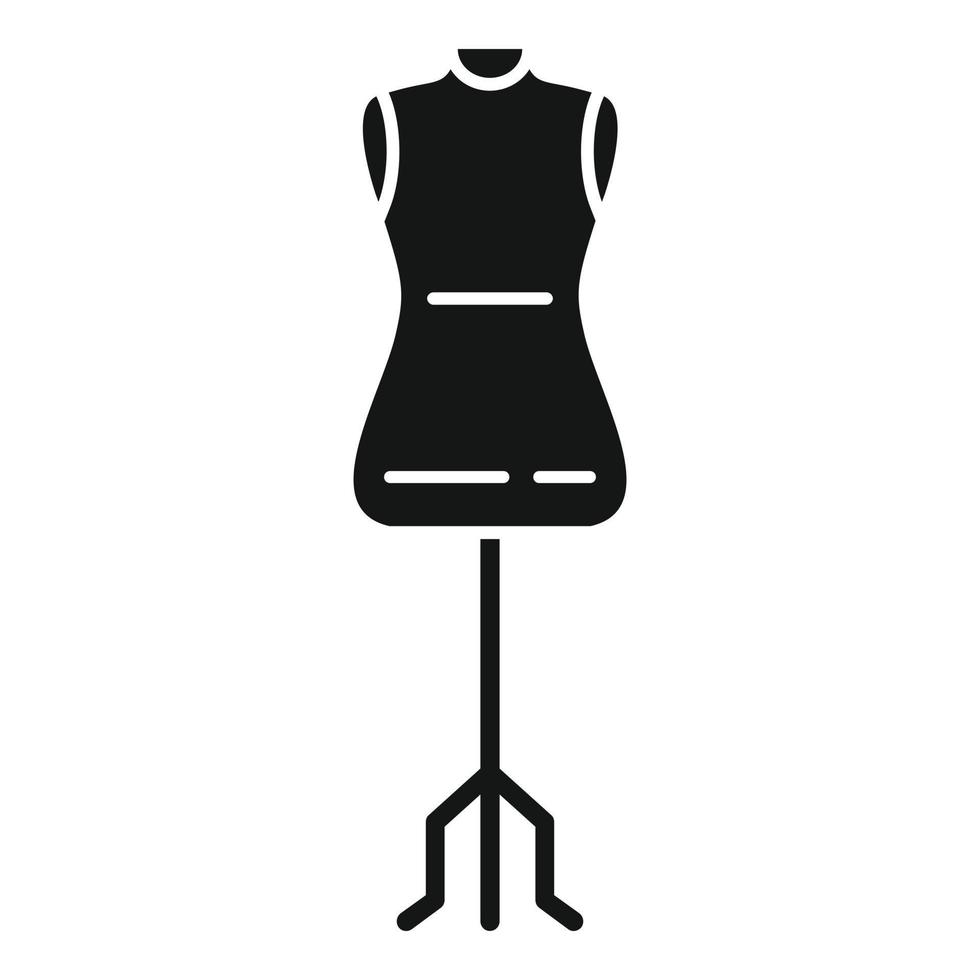 vector simple de icono de maniquí de costura. maquina de reparacion