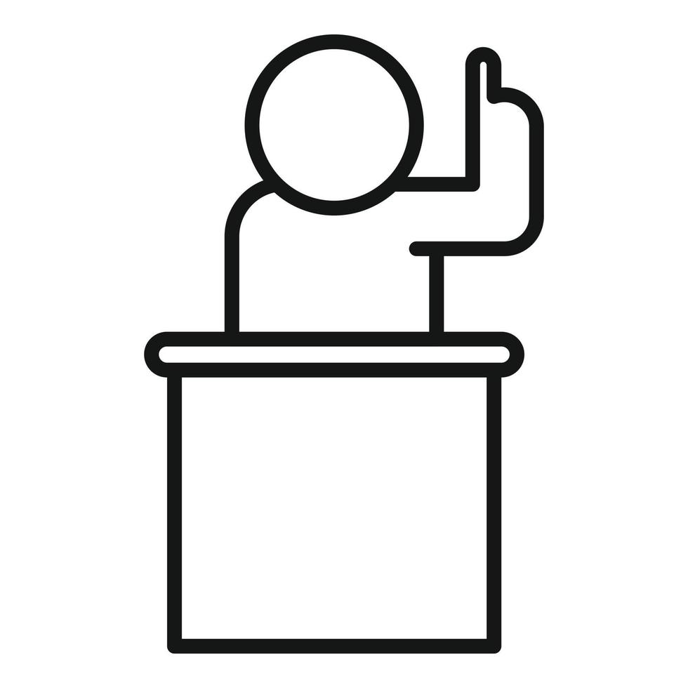 Mentor skill icon outline vector. Career help vector