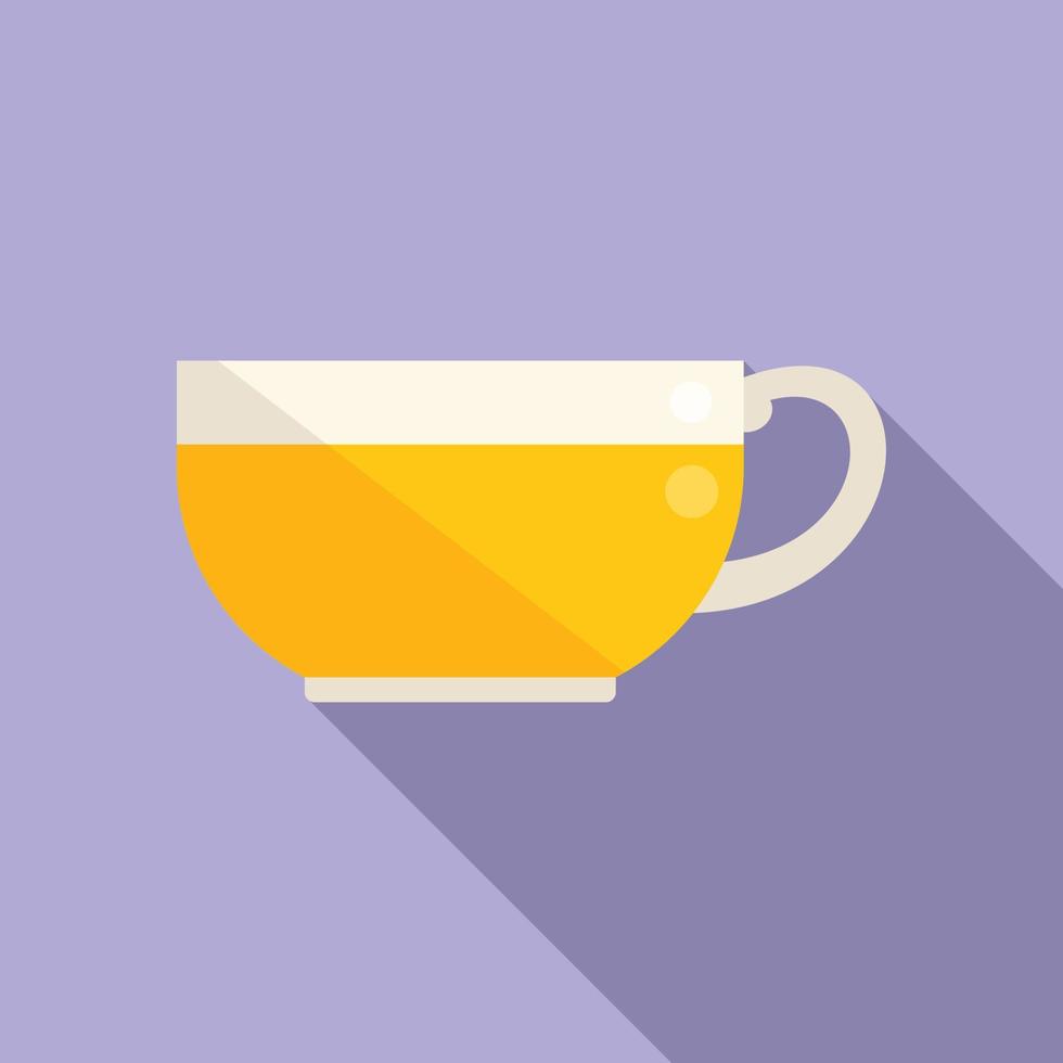 Breakfast tea cup icon flat vector. Food meal vector