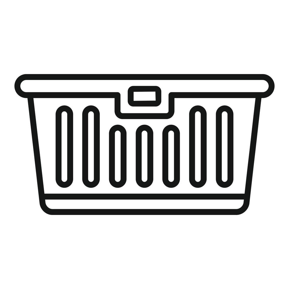 Garbage box icon outline vector. Biodegradable plastic vector