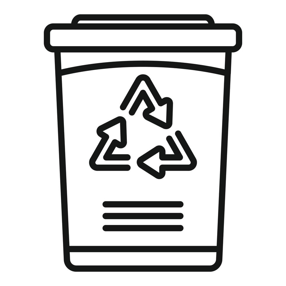 Recycle container icon outline vector. Eco bottle vector