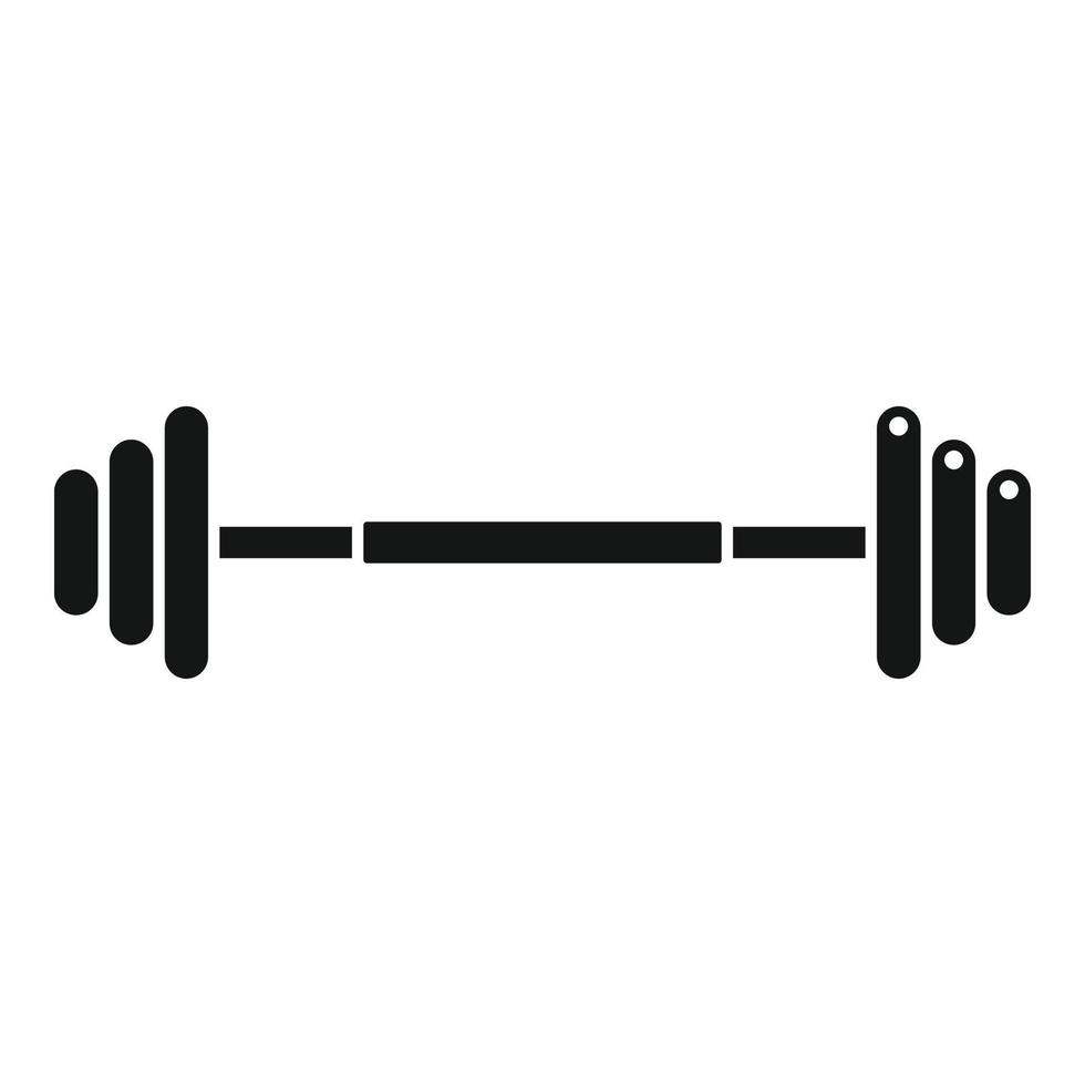 Gym barbell icon simple vector. Sport exercise vector