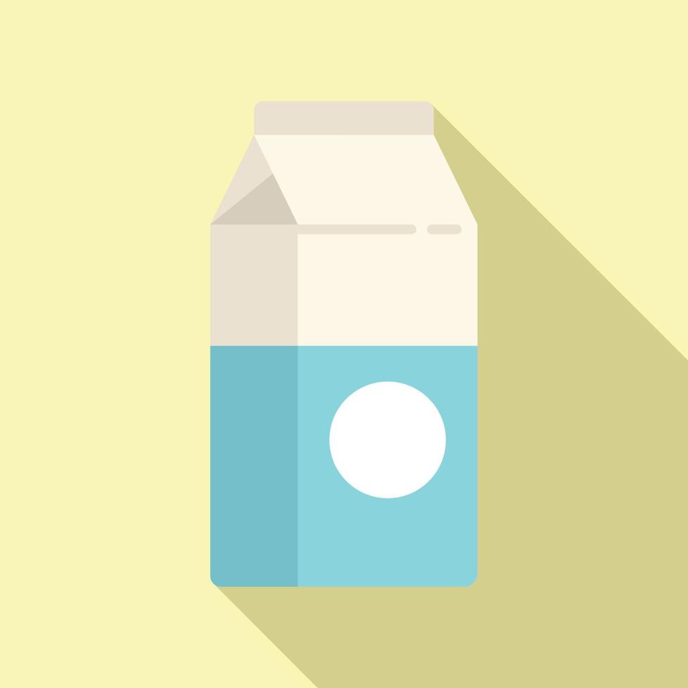 Milk pack icon flat vector. Dairy calcium vector