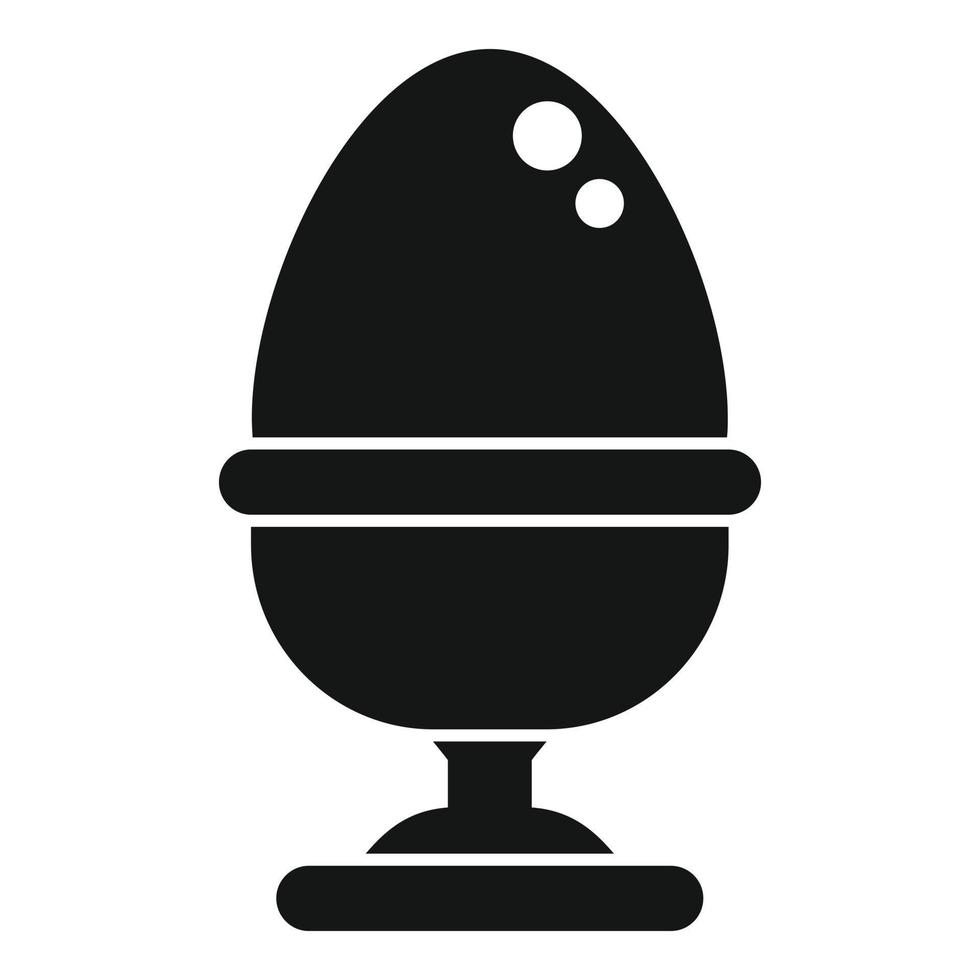 Boiled egg breakfast icon simple vector. Healthy food vector