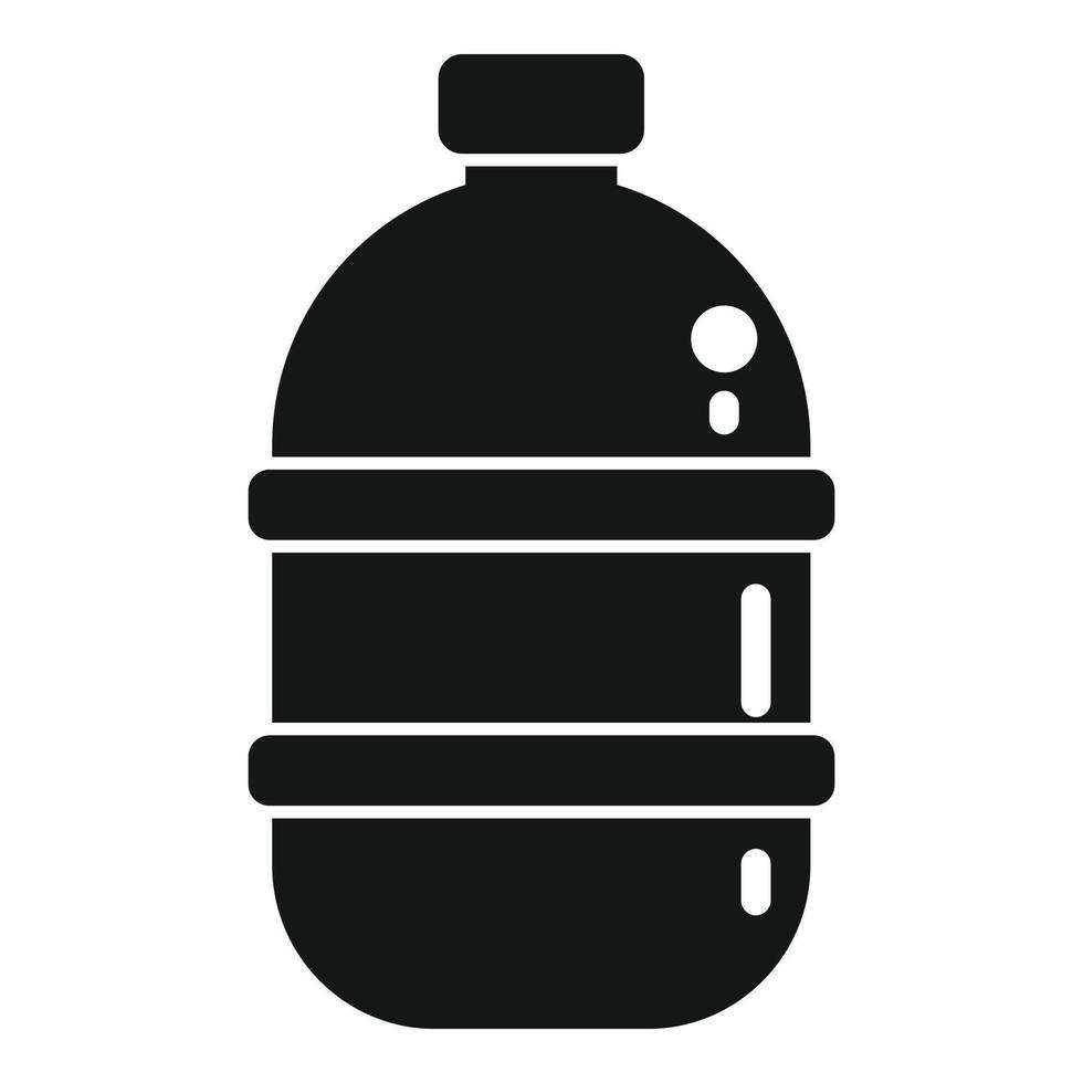 vector simple de icono de botella de plástico grande. reciclaje ecológico