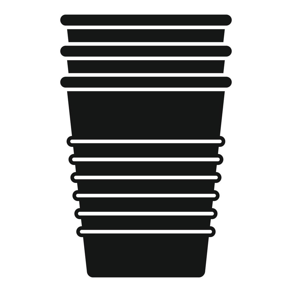 vector simple de icono de vaso de desecho. reciclaje ecológico