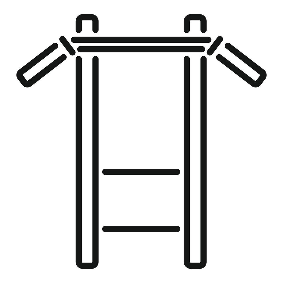Horizontal bar icon outline vector. Sport lifestyle vector