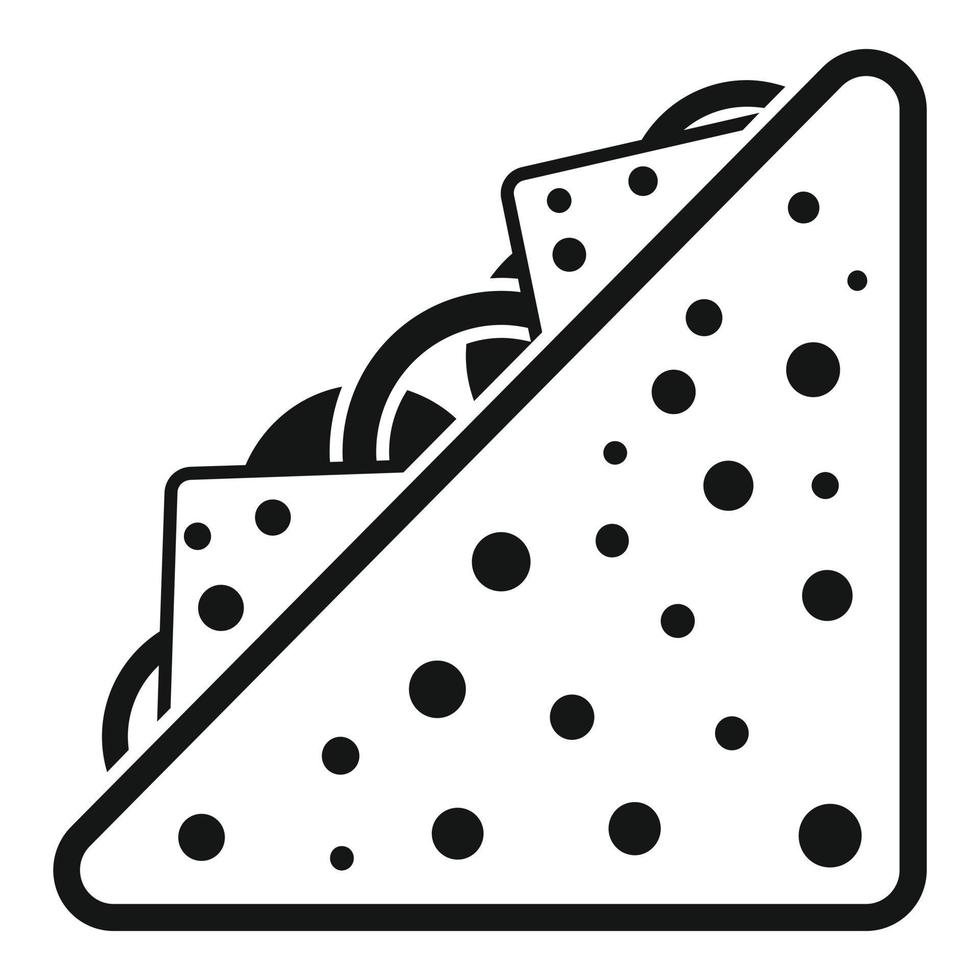 icono de sándwich de desayuno vector simple. comida alimento