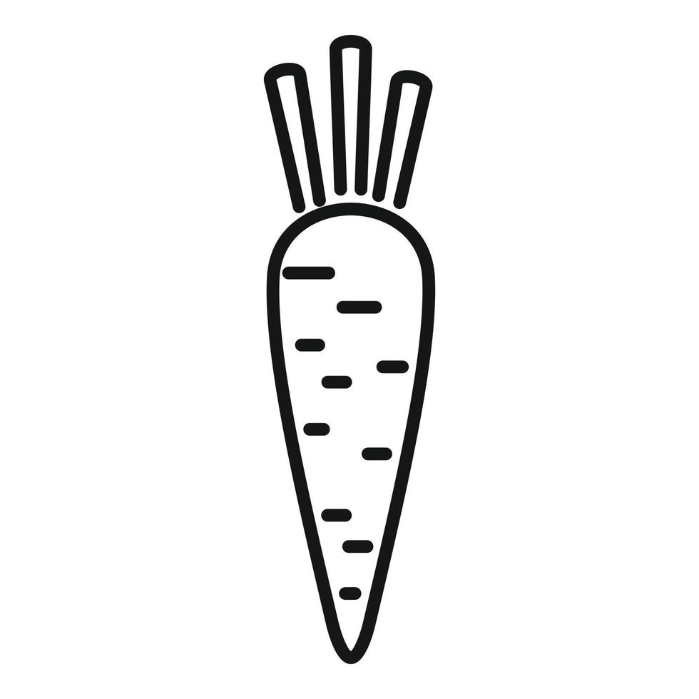Fresh garden carrot icon outline vector. Sport food vector
