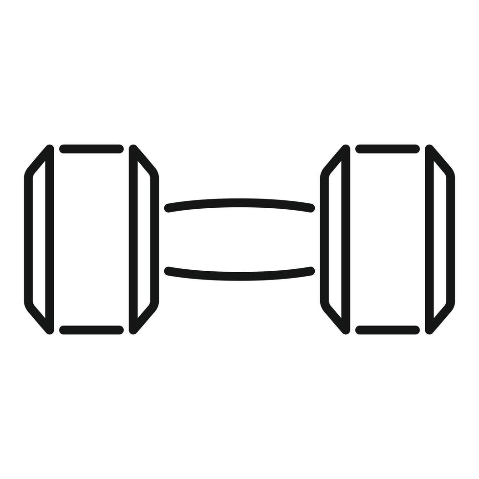 Gym dumbbell icon outline vector. Sport lifestyle vector