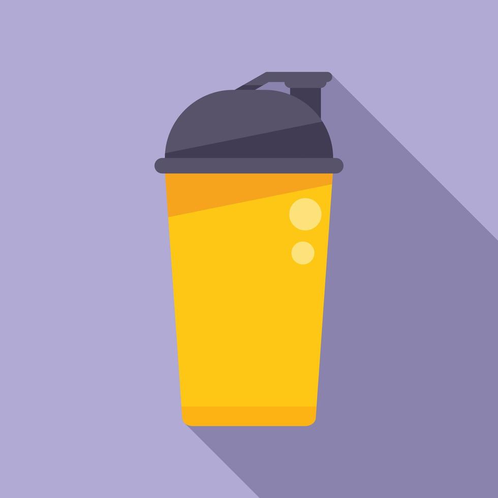 Sport shaker icon flat vector. Diet food vector