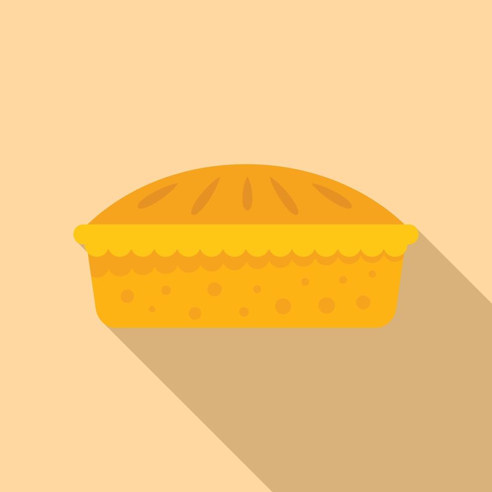 pastel de frutas icono vector plano. tarta de manzana