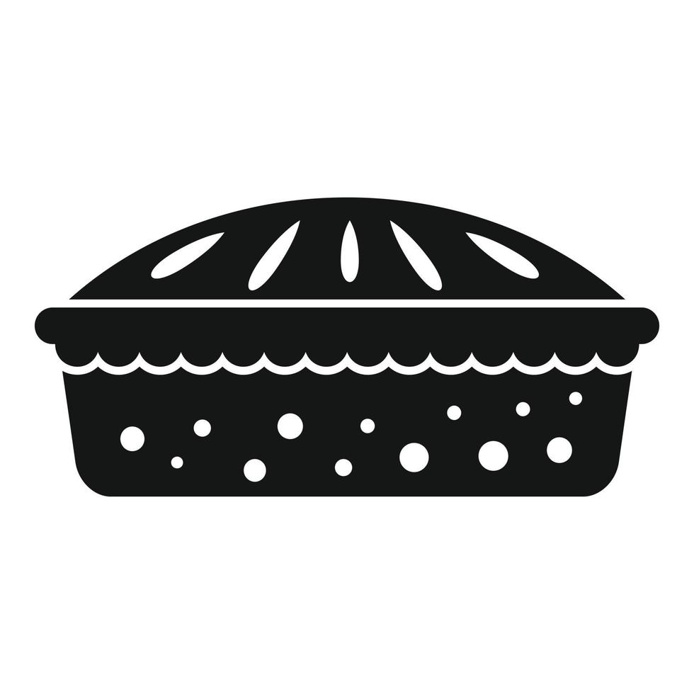 Fruit pie icon simple vector. Apple cake vector