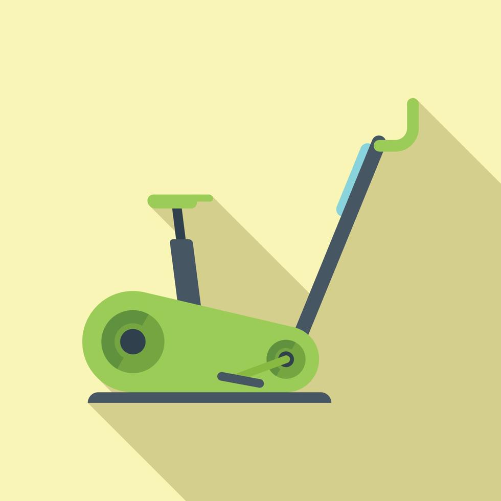 Exercise bike icon flat vector. Active sport vector