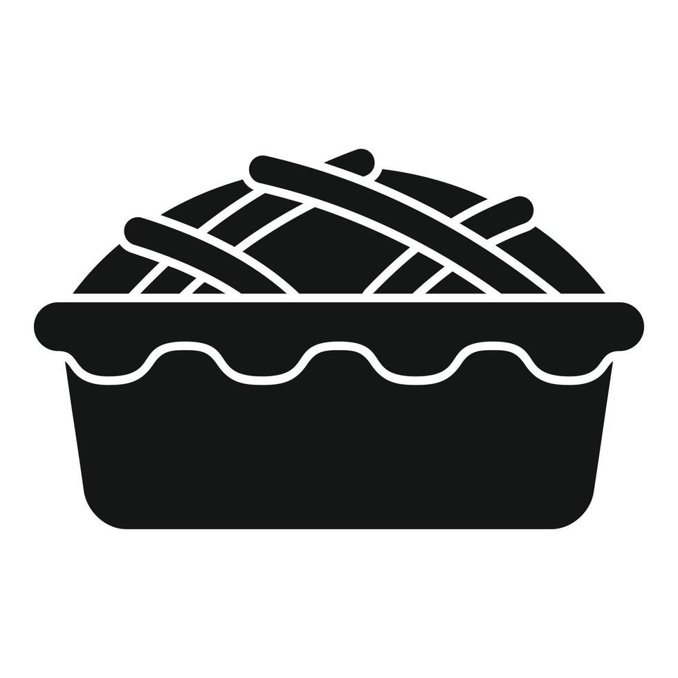 Apple pie tart icon simple vector. Cute fruit vector