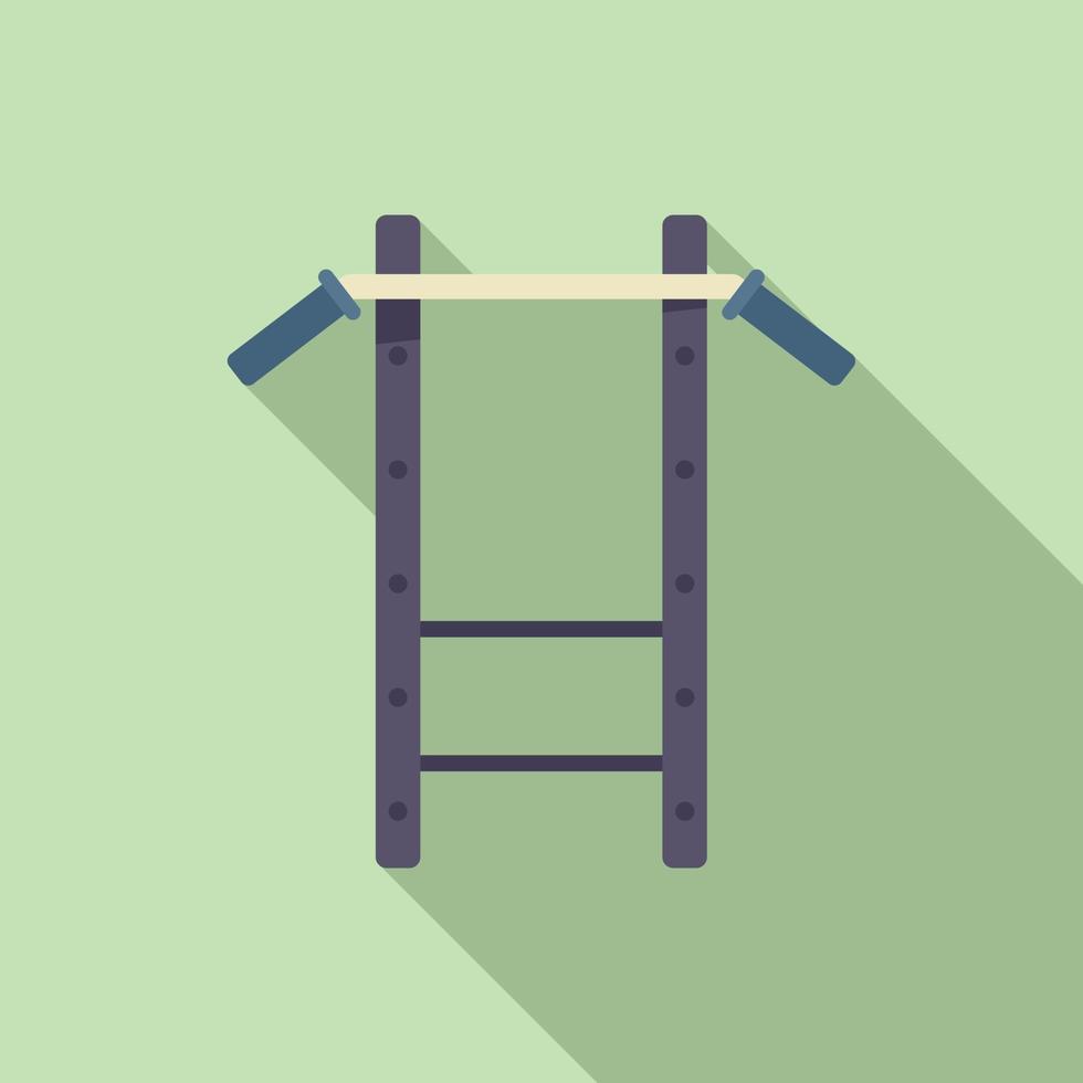 Horizontal bar icon flat vector. Sport lifestyle vector