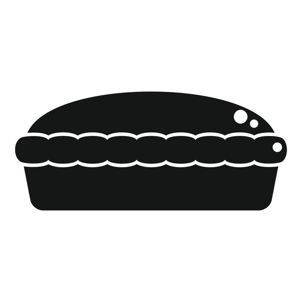 Crumble apple pie icon simple vector. Cake dessert vector