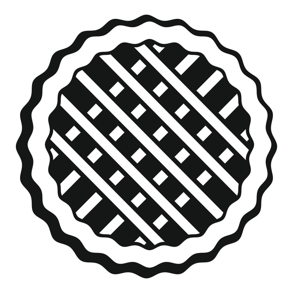 Apple pie food icon simple vector. Dessert cake vector