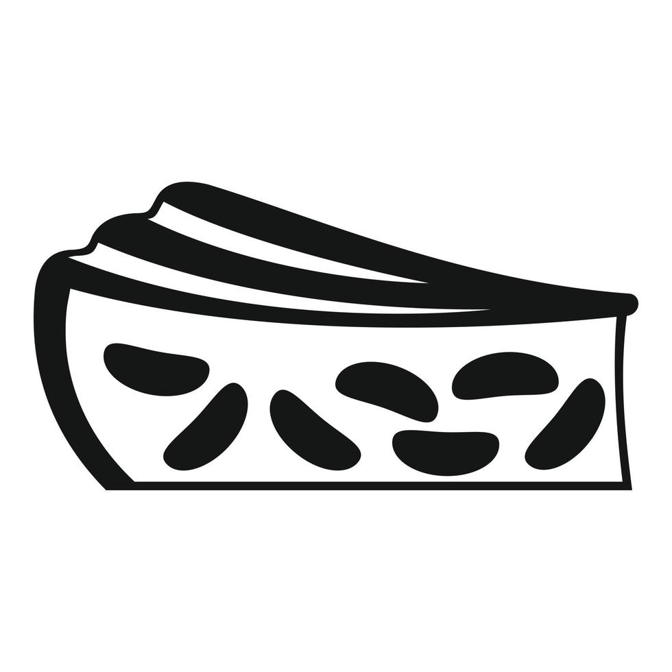 Sweet apple pie icon simple vector. Dessert cake vector