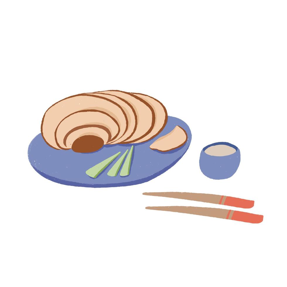 Traditional Chinese Food Peking Duck vector
