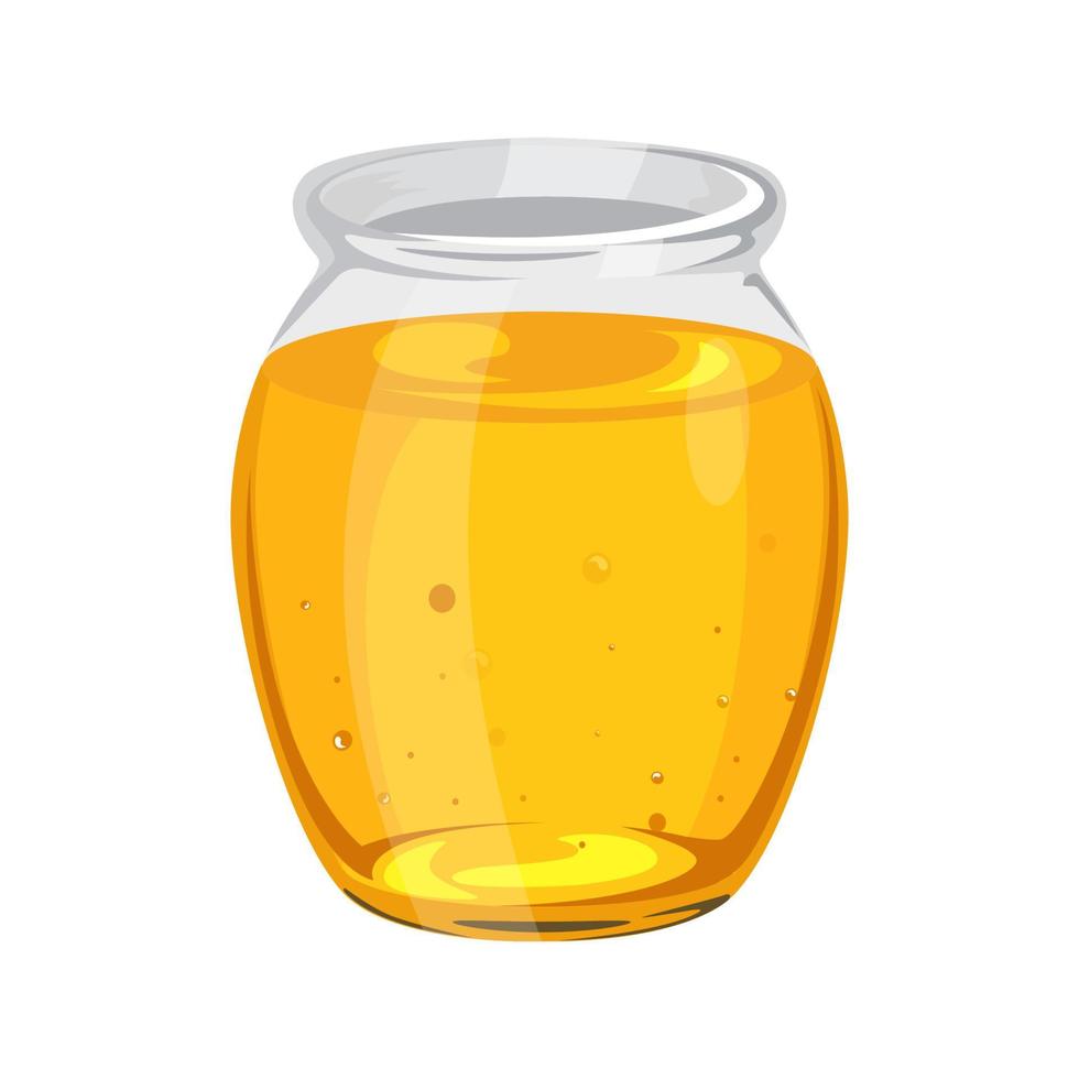 Honey jar vector isolated on white background
