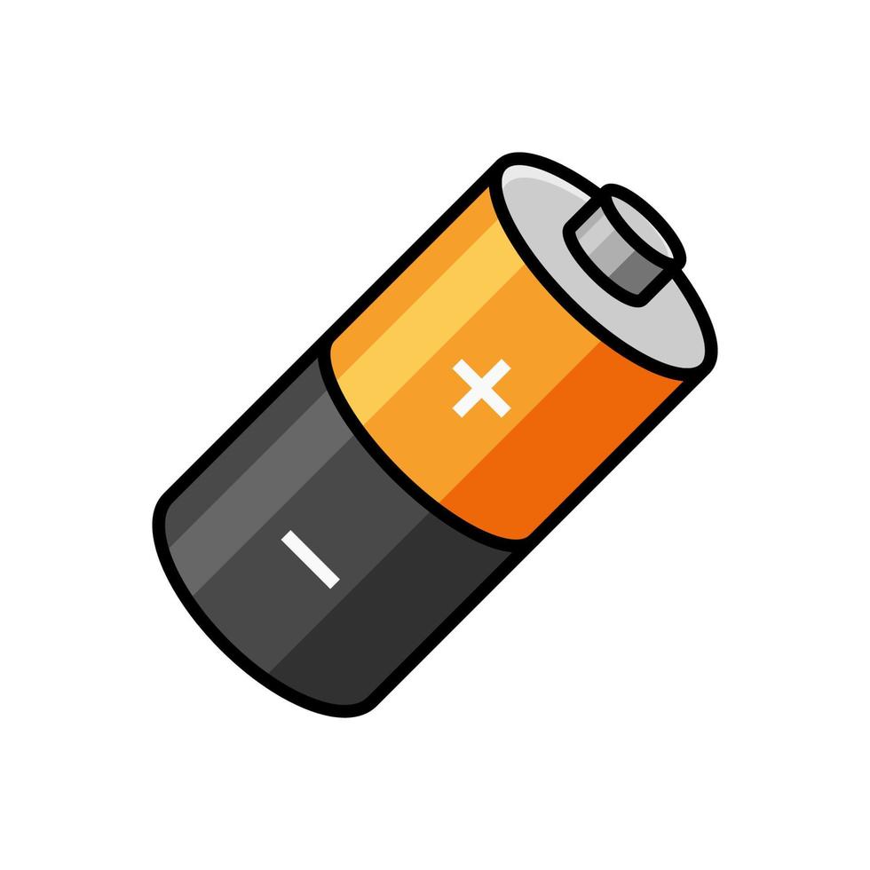 Battery vector icon isolated on white background