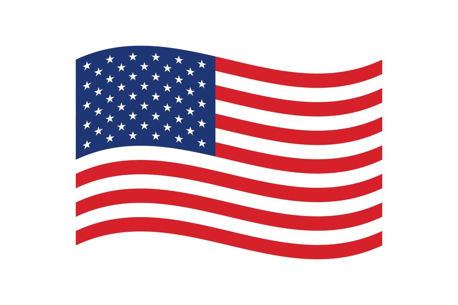 Ilustración de vector de bandera americana