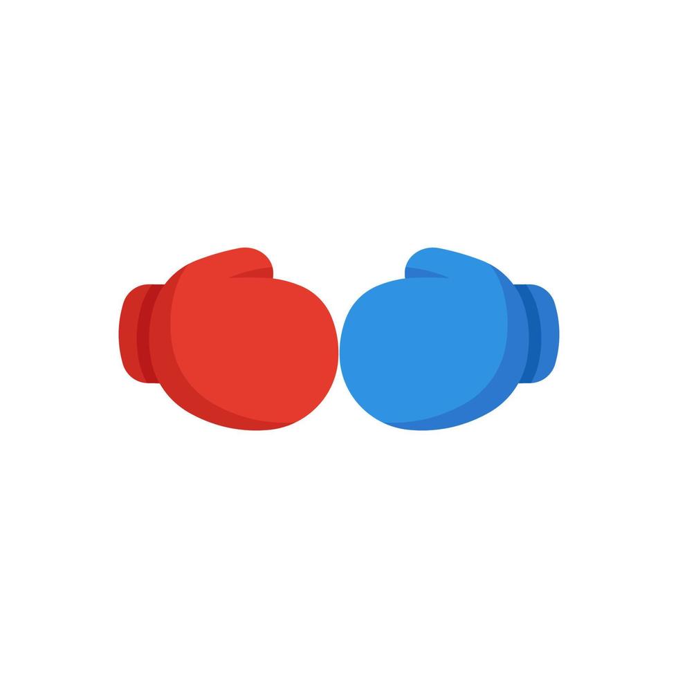 boxing gloves flat design vector