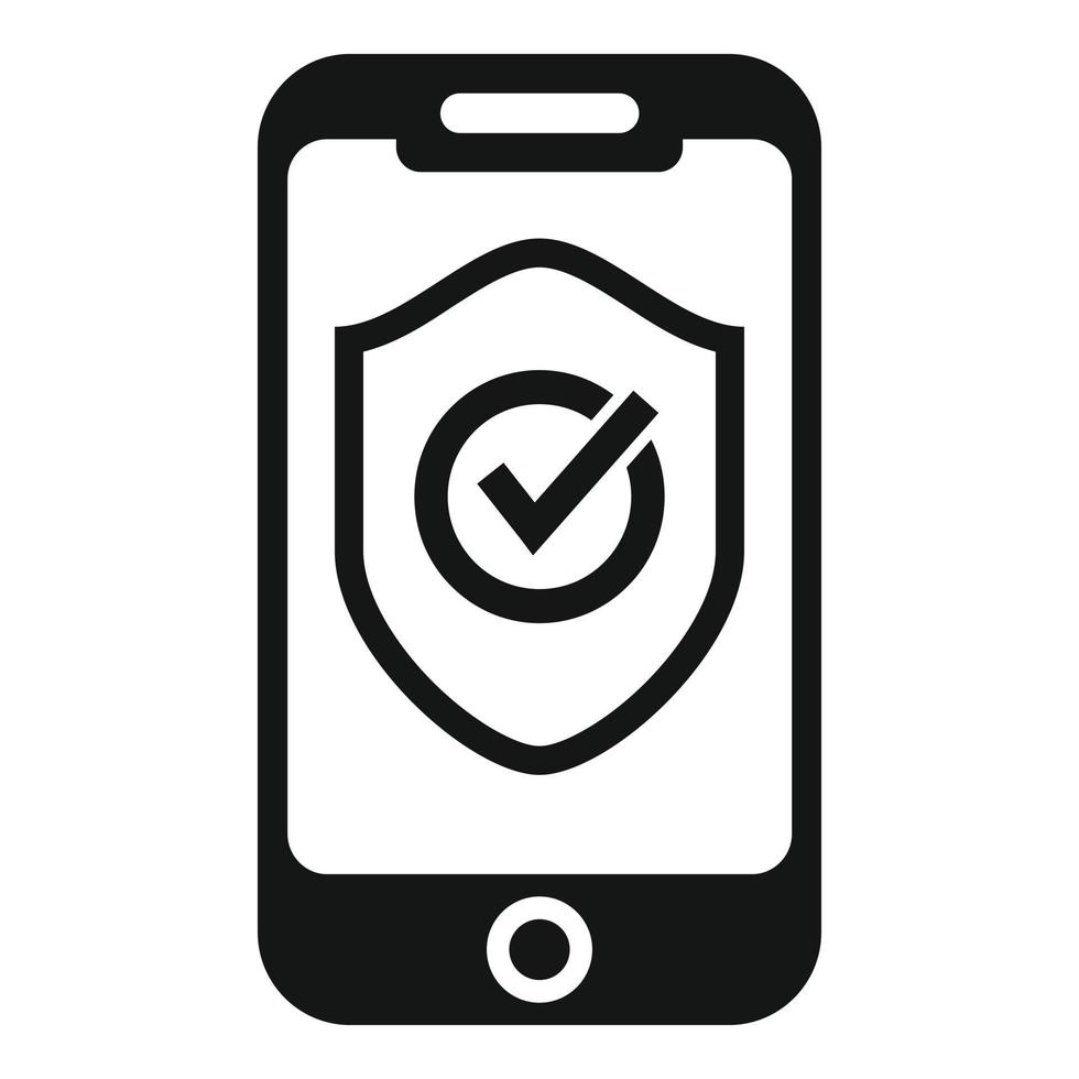 icono de pago móvil seguro vector simple. pago en línea