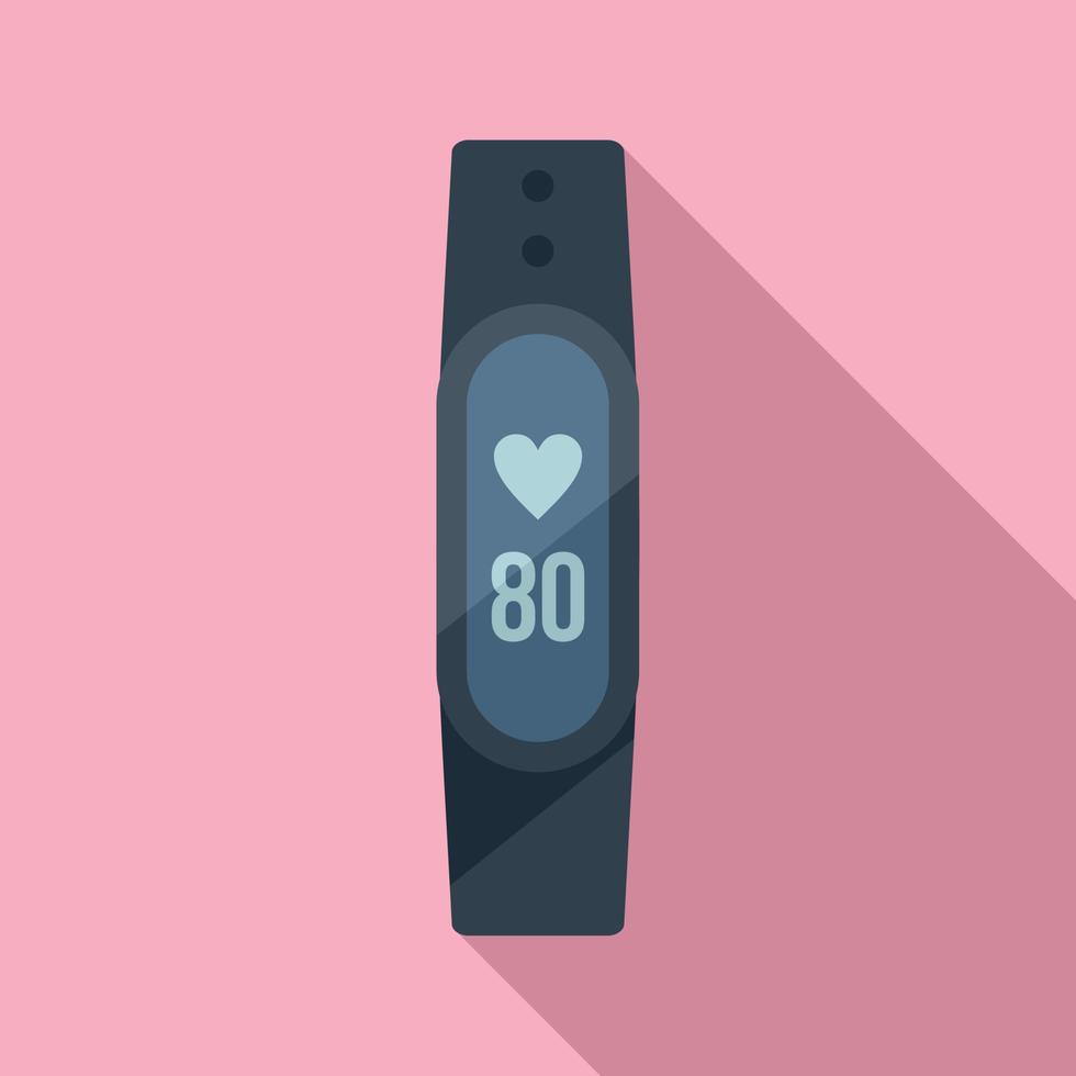 Fitness band icon flat vector. Sport lifestyle vector