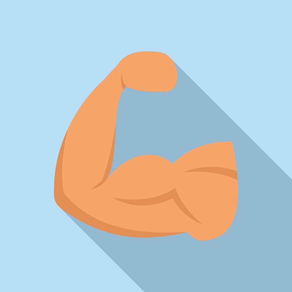 Healthy muscle icon flat vector. Sport diet vector
