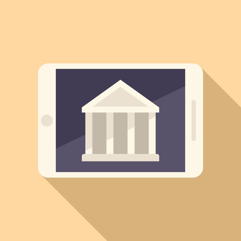 Web banking icon flat vector. Online payment vector