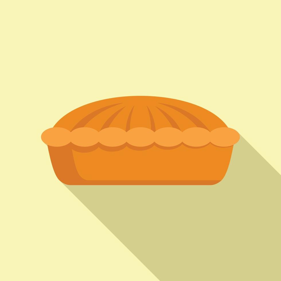 vector plano de icono de tarta de queso. pie de manzana