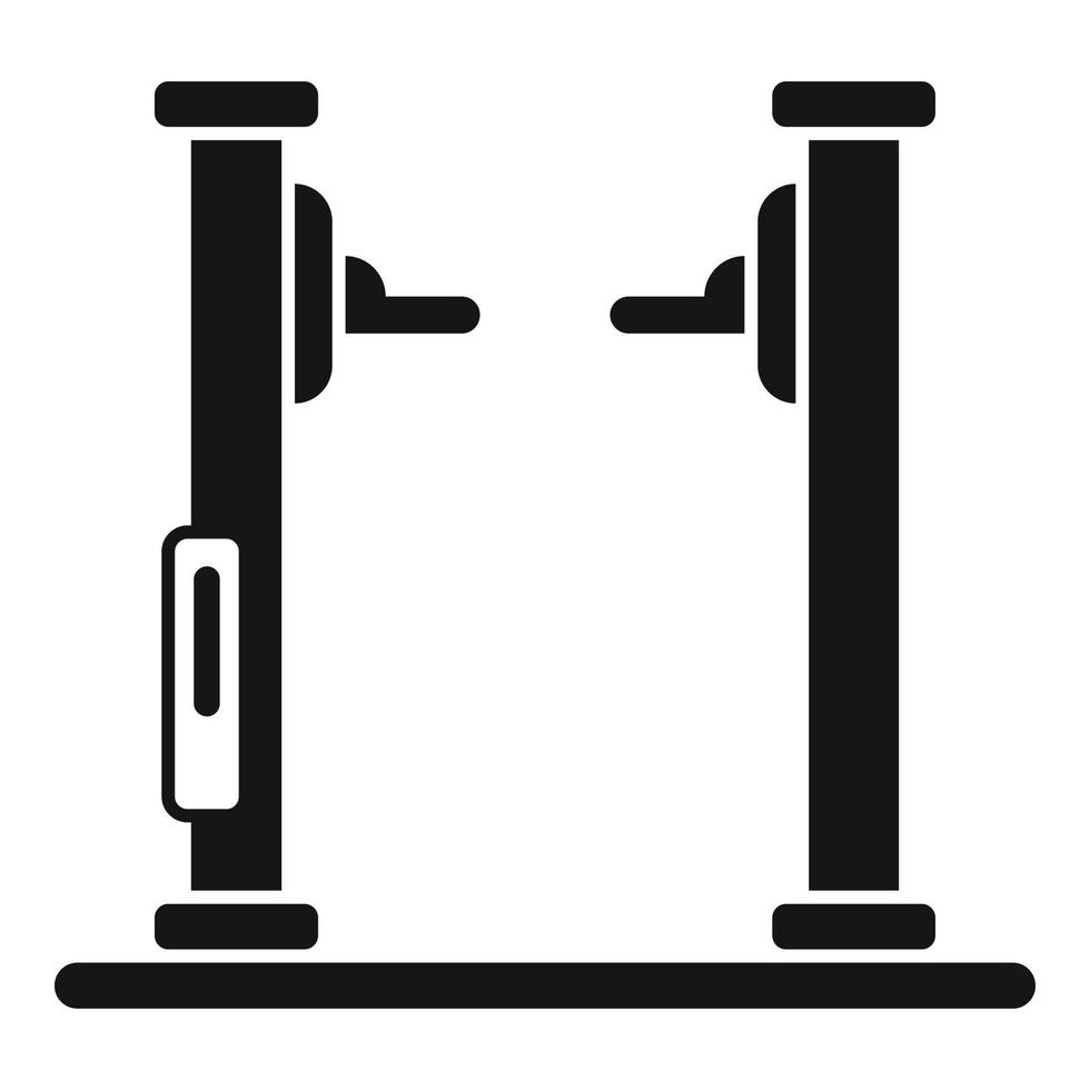 Car lift inspection icon simple vector. Auto service vector