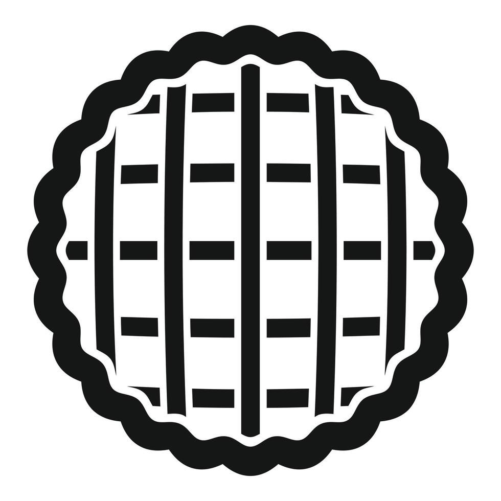 Top view apple pie icon simple vector. Cake dessert vector