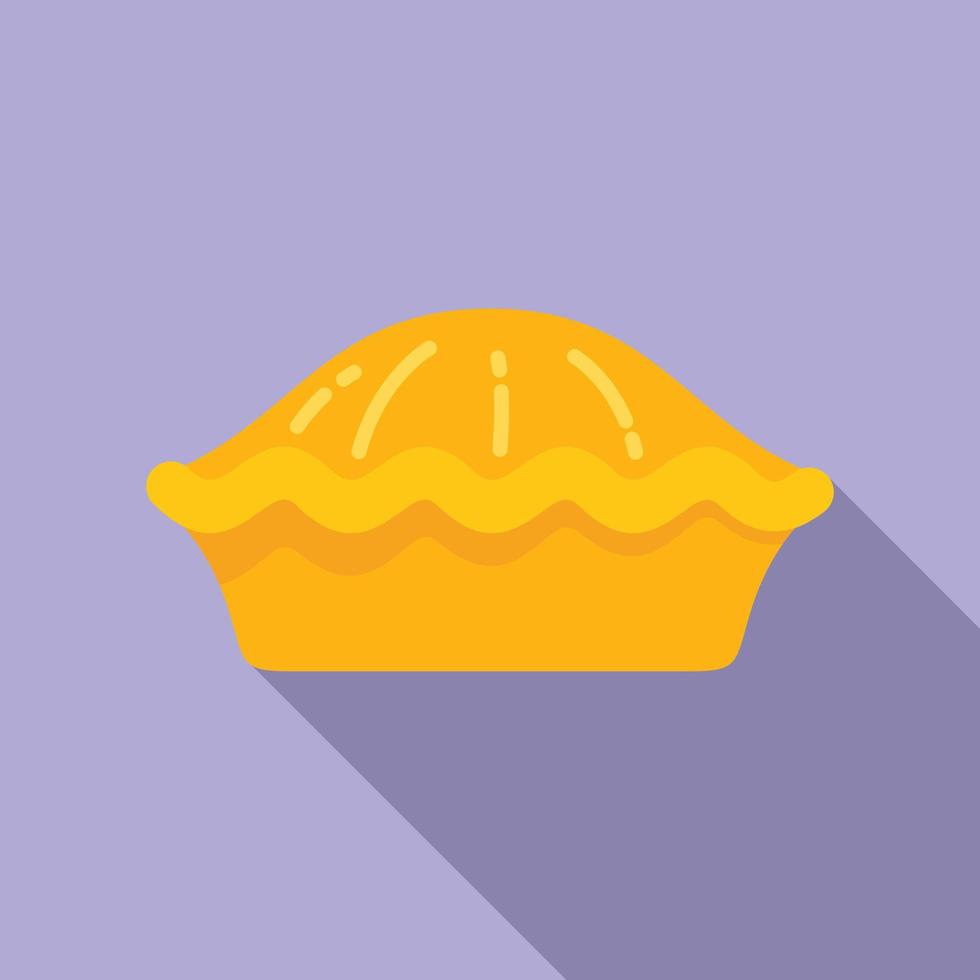 Apple pie icon flat vector. Dessert cake vector