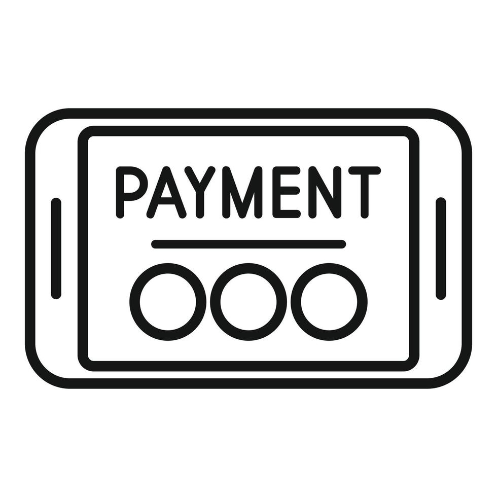 Payment icon outline vector. Money pay vector