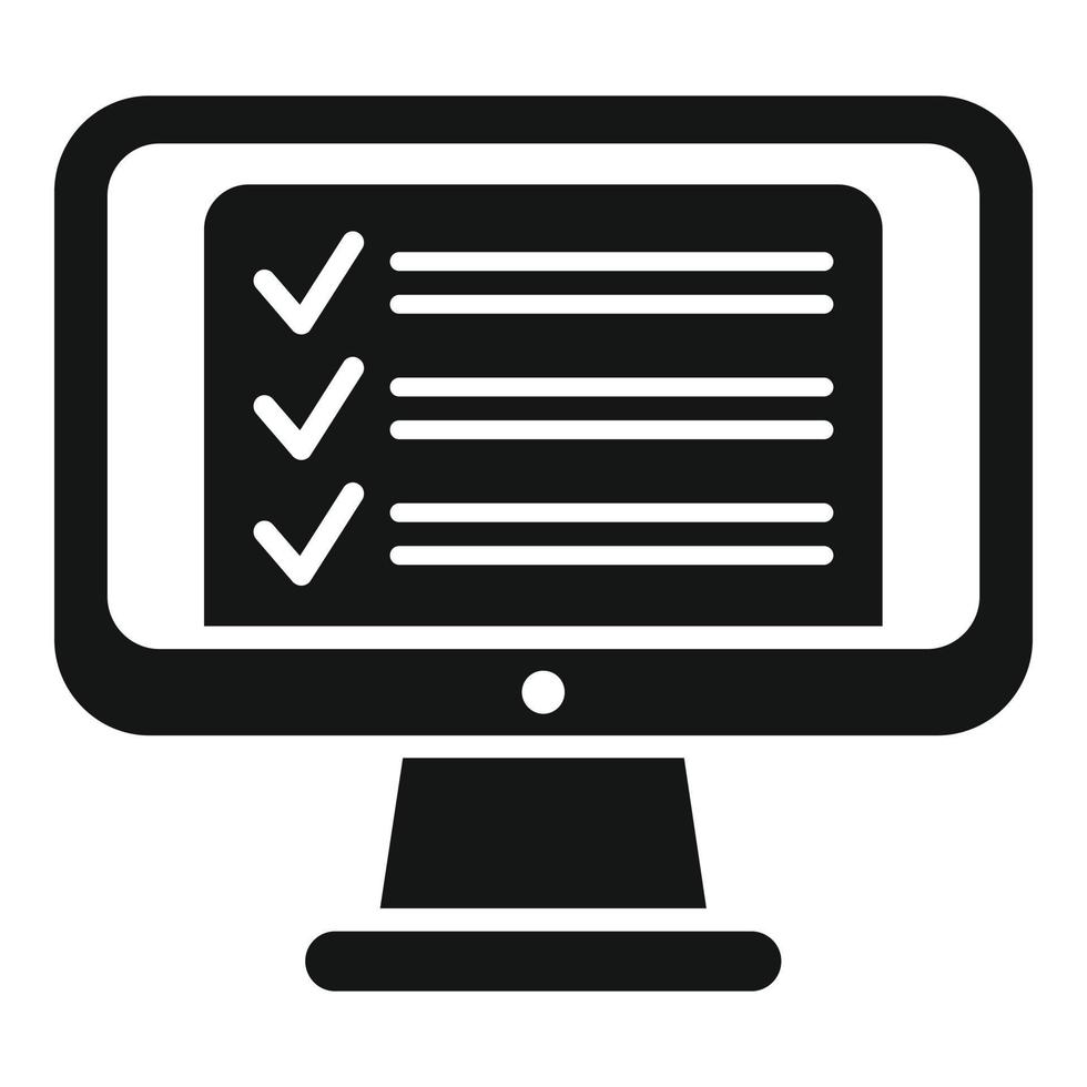 To do list online icon simple vector. Web course vector