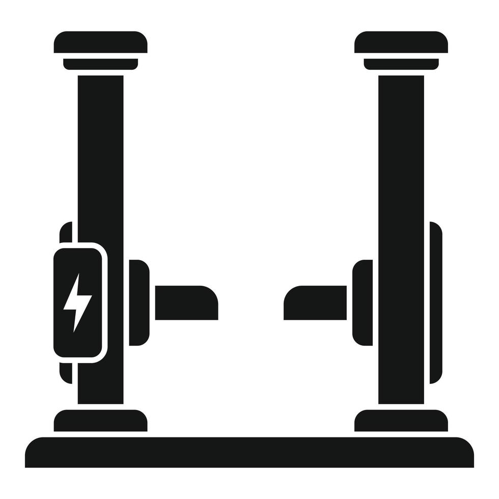 Car lift up icon simple vector. Vehicle repair vector