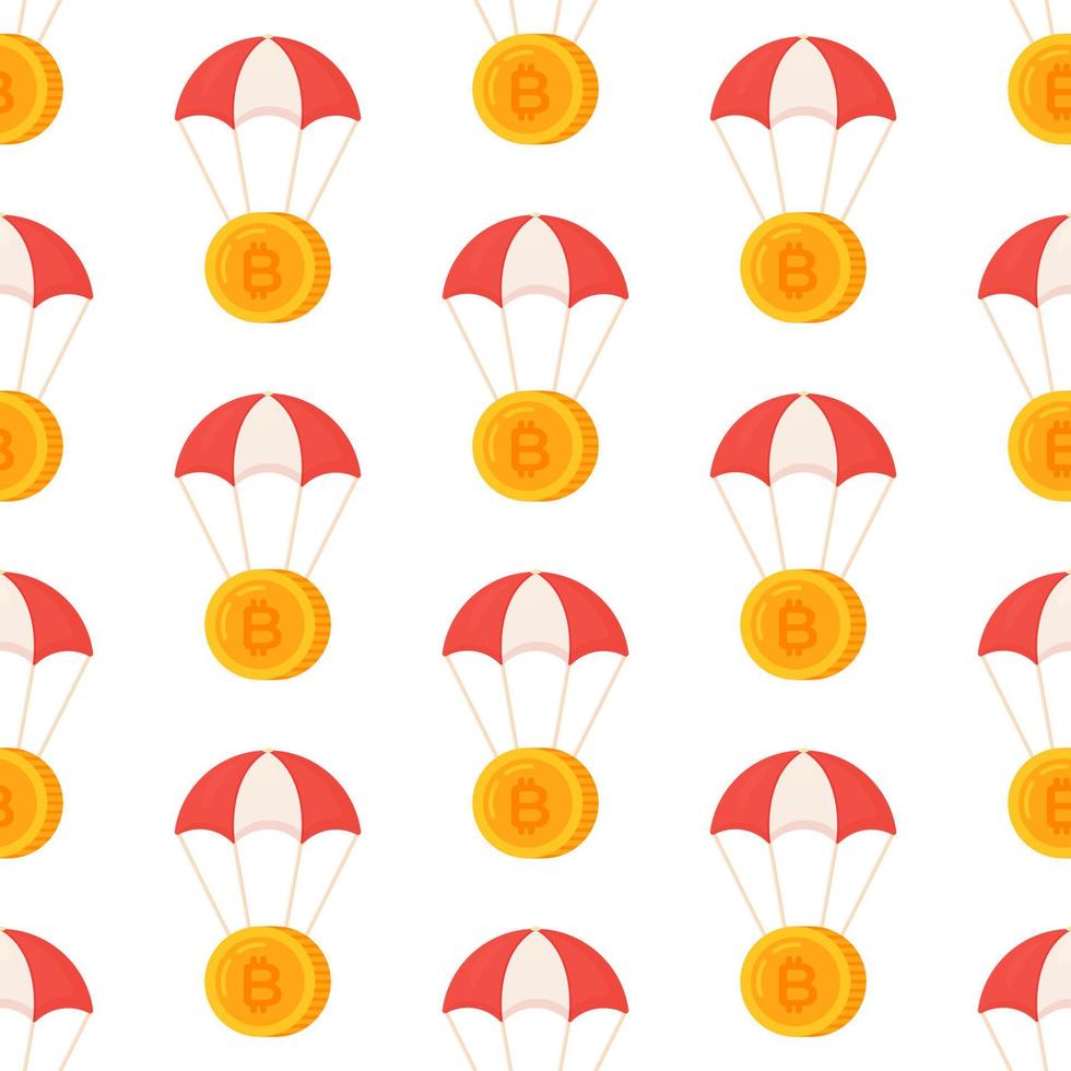 patrón vectorial de mosca bitcoin. vector de oro bitcoin. dinero virtual
