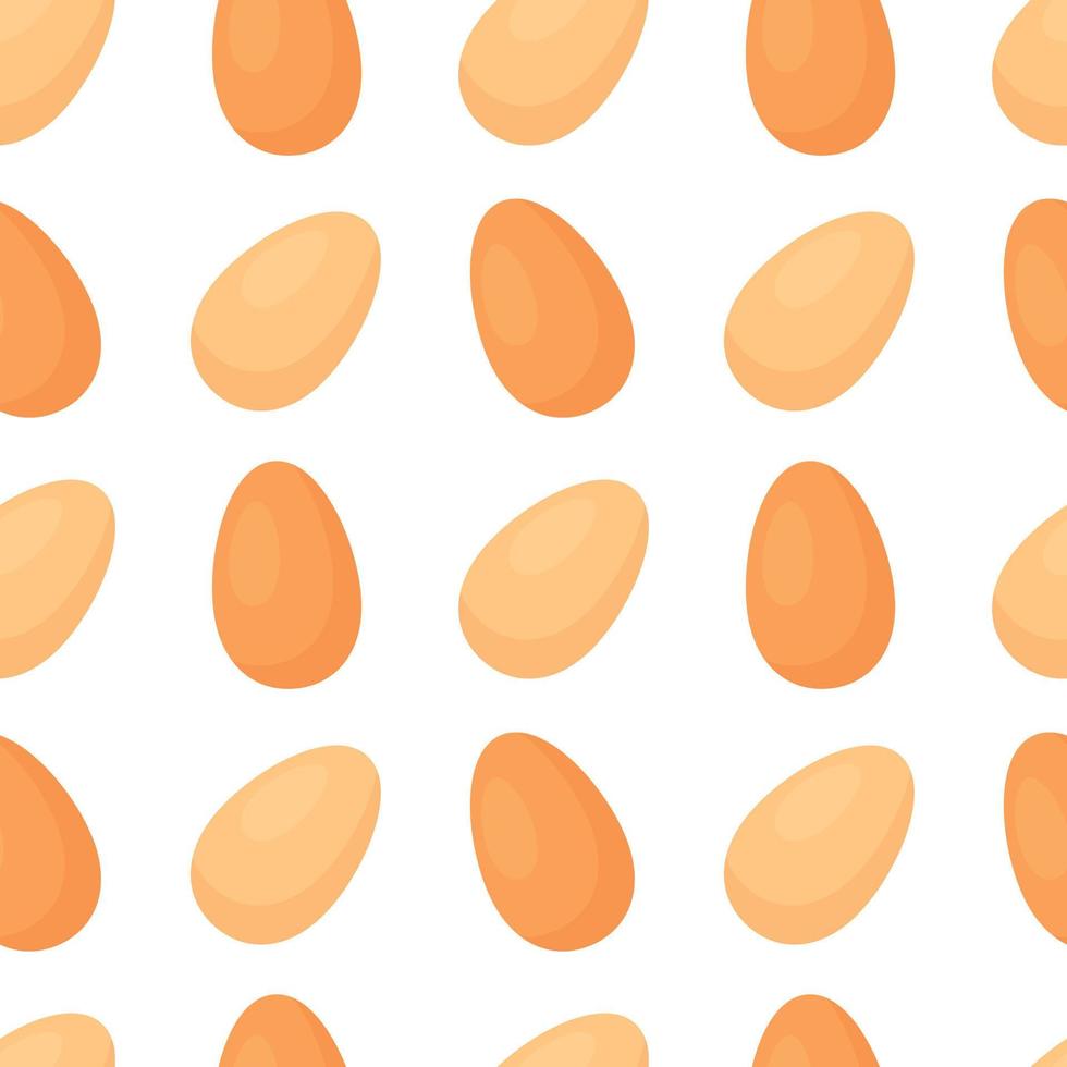 Vector illustration of a pattern of fresh chicken eggs. Eggs and Protein. Healthy organic food. Baking and ingredient preparation.