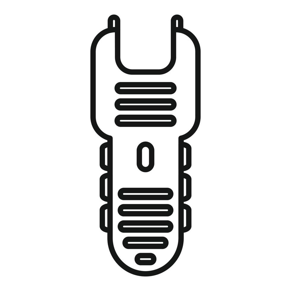 Taser gun icon outline vector. Police tazer vector