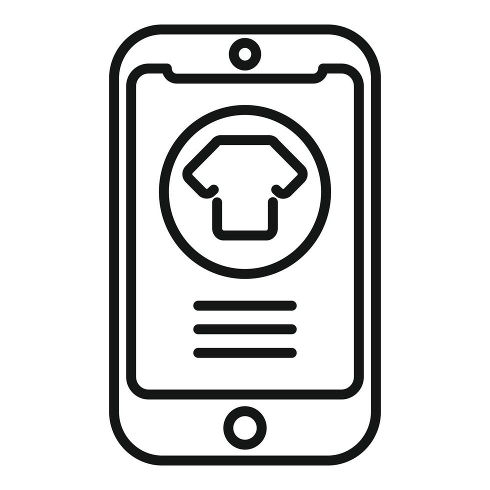 Smartphone store icon outline vector. Web card vector