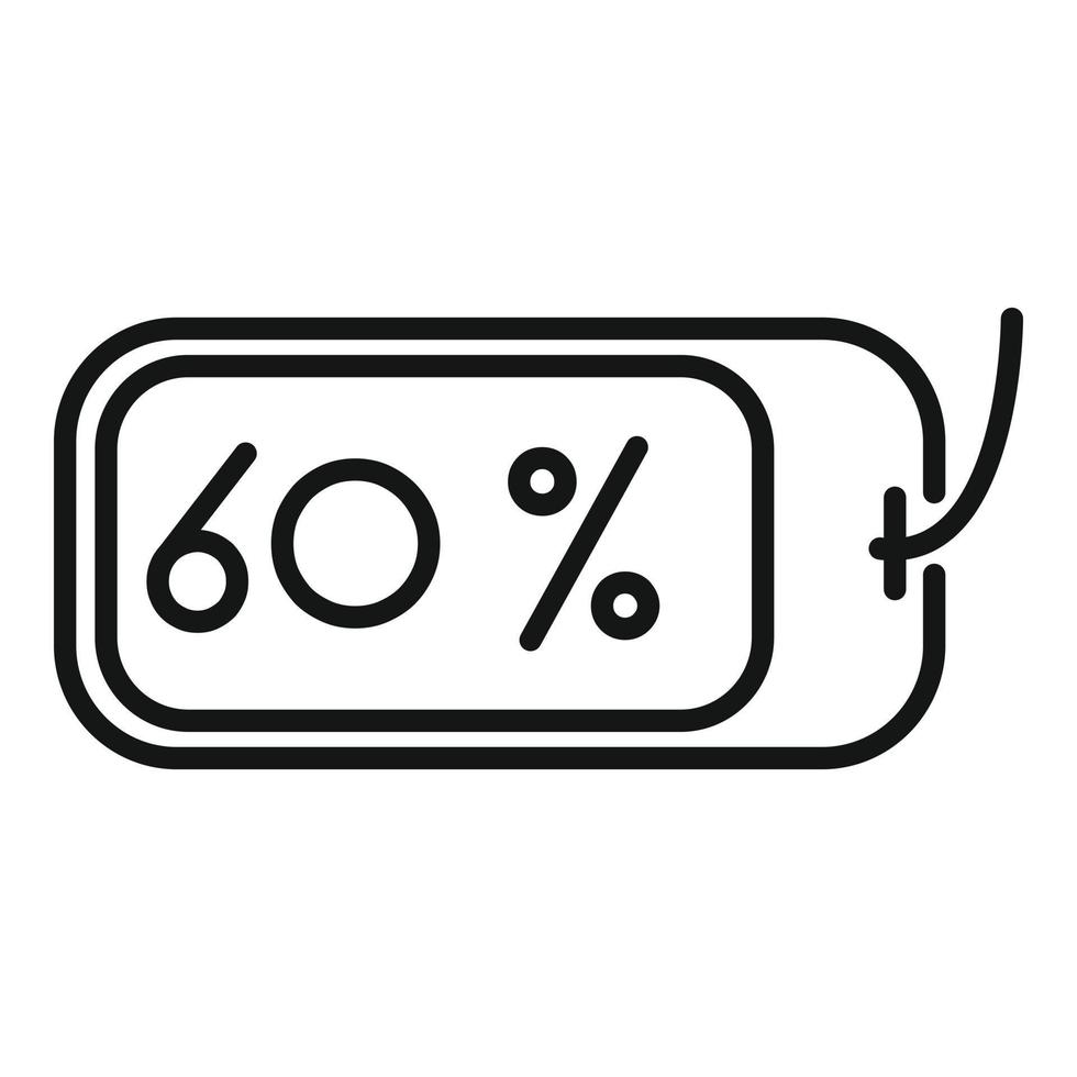 Sale tag icon outline vector. Shop store vector