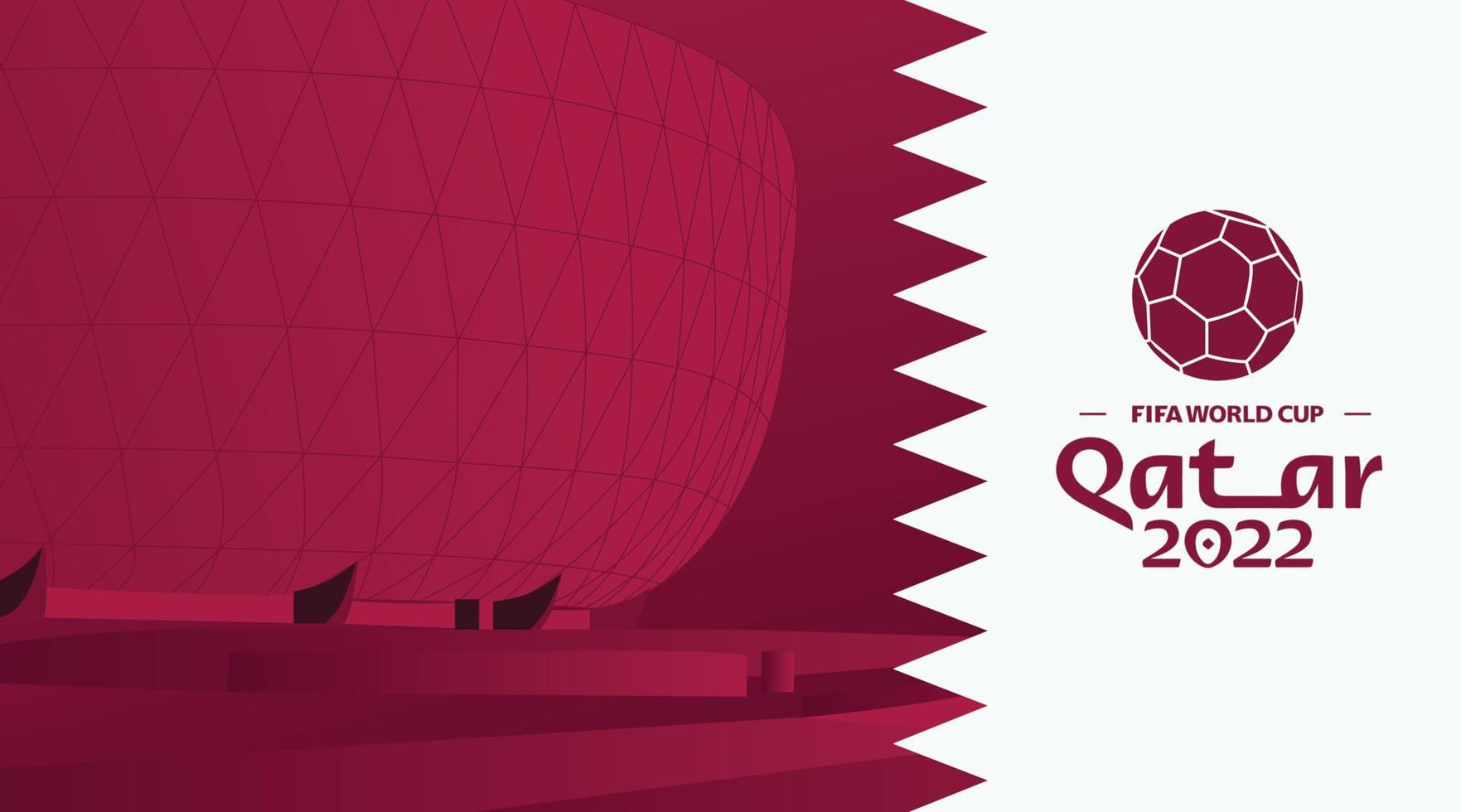 Qatar World Cup 2022 flag background vector