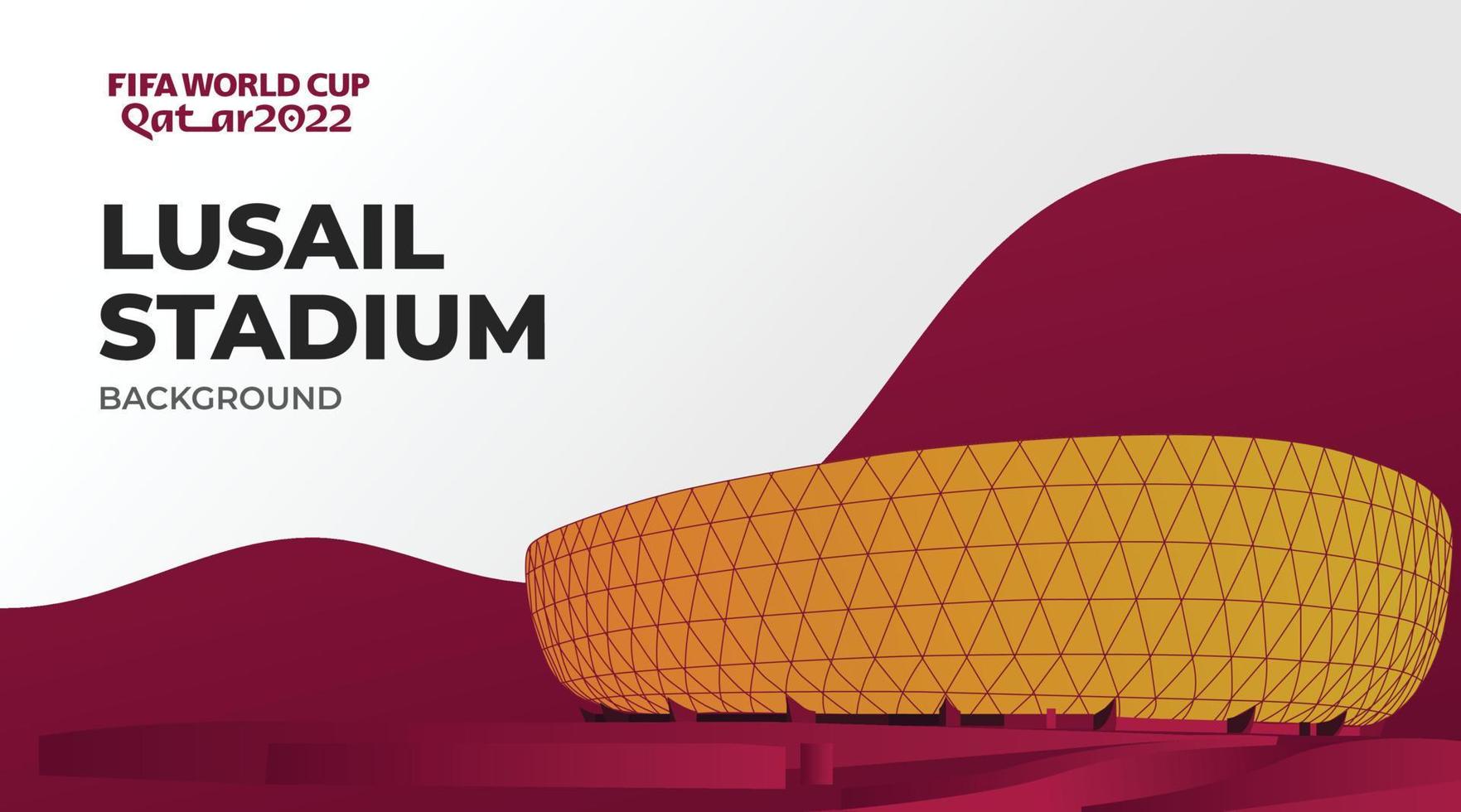 Qatar world cup 2022. lusail stadium vector building background