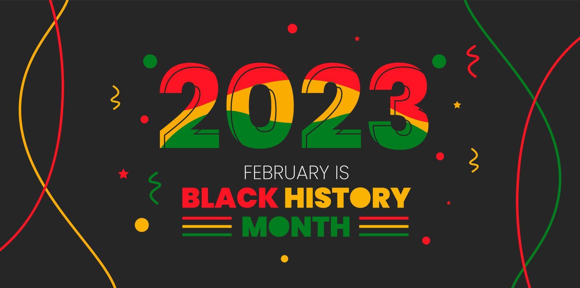 black history month background. African American History or Black History Month. Celebrated annually in February in the USA and Canada. black history month 2023 vector